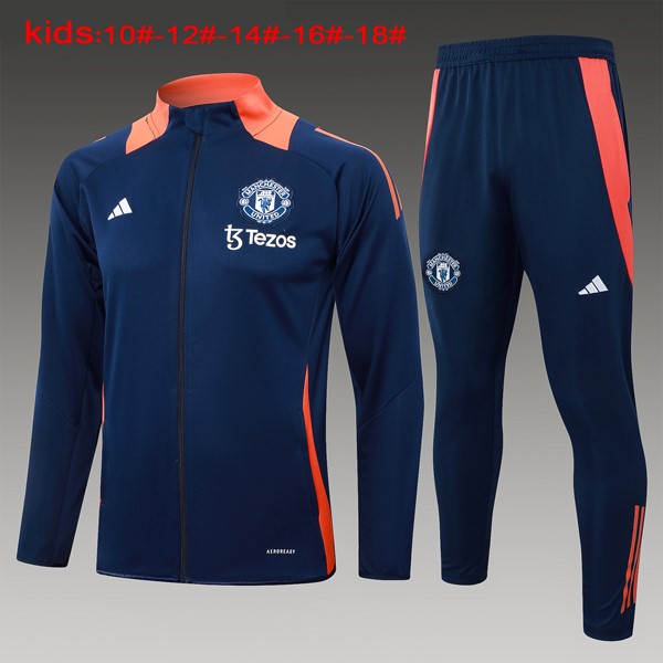 Niños Chandal Manchester United 2024/25 Azul Naranja 3